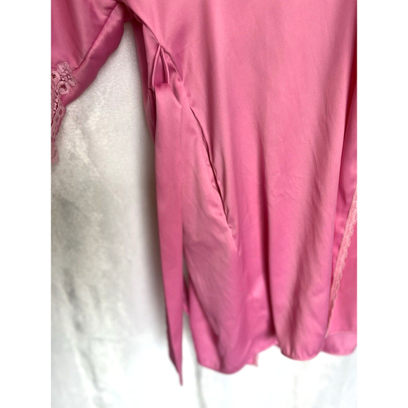 Vintage Victoria's Secret Lace Satin Penquoir Robe Cami Slip Dress Size S Set - Picture 7 of 16